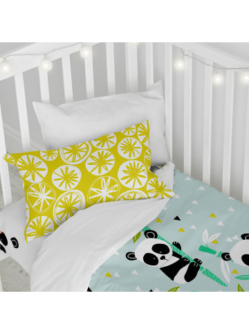 Happy Friday Panda garden blue Bettbezug set 2 teiliges