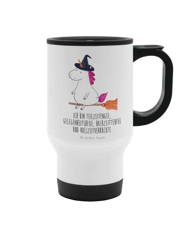 Mr. & Mrs. Panda thermosbecher Einhorn Hexe mit Spruch in Weiß