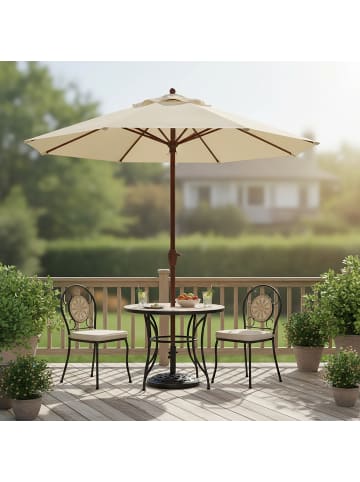 relaxdays Schirmständer in Schwarz - (H)33 x Ø 49 cm