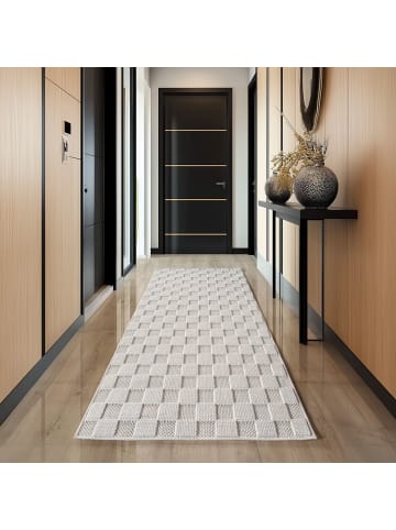 Teppich Boss Kurzflor Teppich Helix 2203, Läufer - Creme