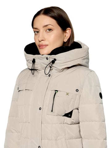 AMBER & JUNE Winterjacke mit Kapuze in Silver Cloud