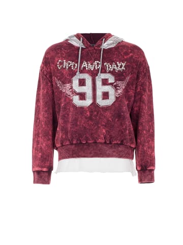 Cipo & Baxx Kapuzensweatshirt in Burgundy