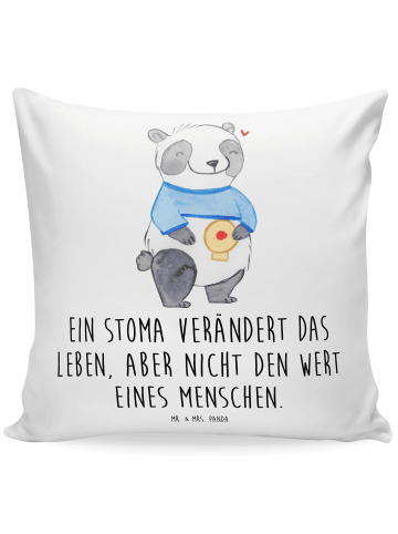 Mr. & Mrs. Panda 40 x 40 Kissen Panda künstlicher Darmausgang mi... in Weiß