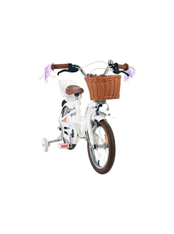 Volare Kinderfahrrad Blossom  14  Zoll ohne Rücktrittbremse in weiß