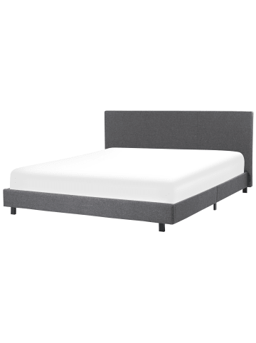 Beliani Doppelbett ALBI in Grau/Schwarz - (W) 190 x (H) 94 x (L) 211 cm