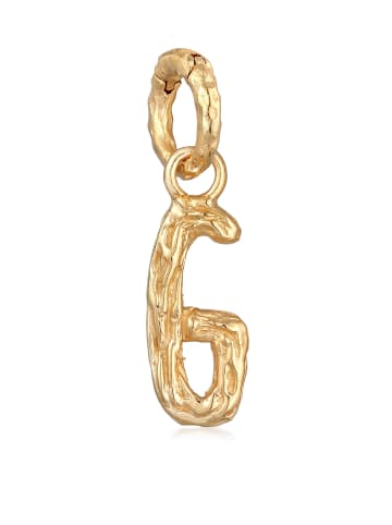 Elli Anhänger 925 Sterling Silber Buchstabe, Buchstabe - G in Gold