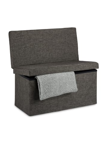 relaxdays Faltbarer Sitzhocker in Braun - (B)76 x (H)73 x(T)38 cm