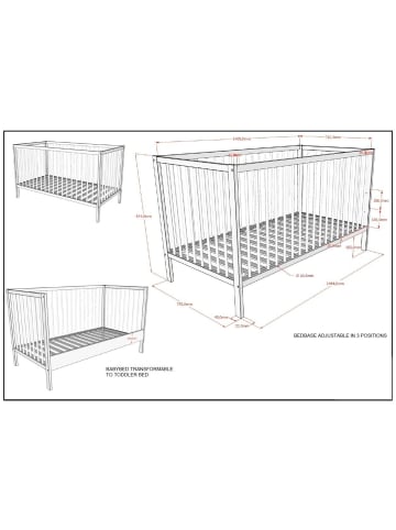 58 aufm Kessel BABYZIMMER Set Kara-lynn 4 Komplettset Massivholz Buche Natur