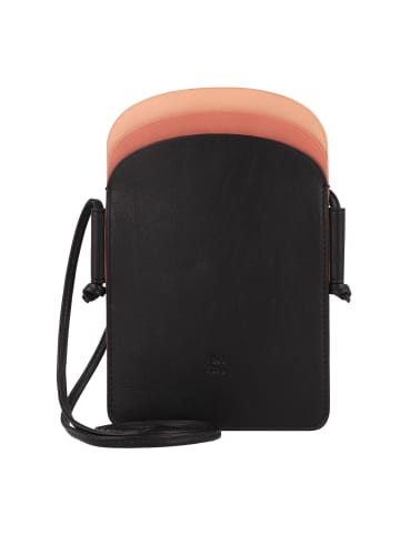 DuDu Colorful Minorca Handytasche Leder 12 cm in schwarz