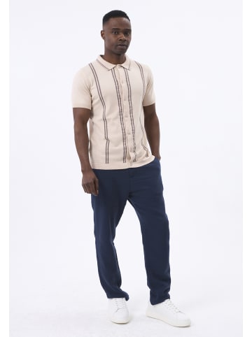 Felix Hardy Hemd Kurzarm Gestreift in Beige