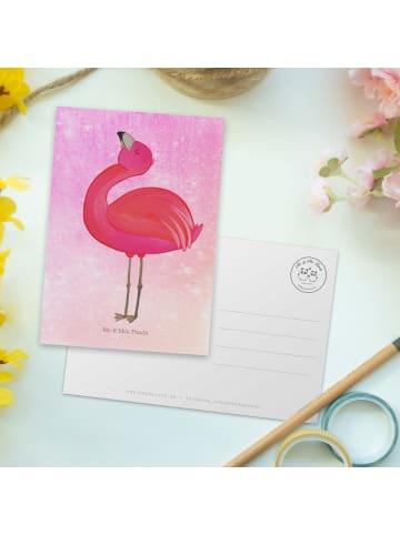 Mr. & Mrs. Panda Wanddeko Flamingo Stolz ohne Spruch in Aquarell Pink