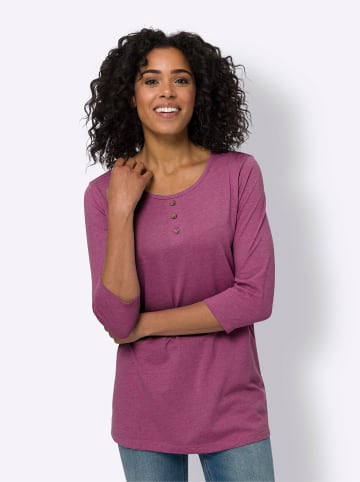 Sieh an! Longshirt in magenta-meliert