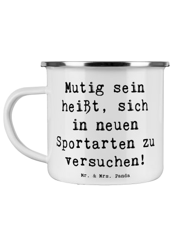 Mr. & Mrs. Panda Trinkbecher Spruch Neue Sportart versuchen mit ... in Weiß