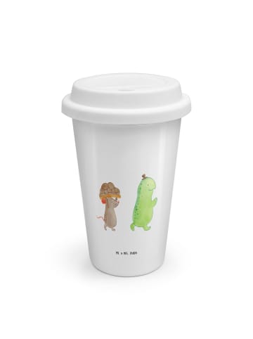 Mr. & Mrs. Panda Thermobecher To Go Schildkröte Maus ohne Spruch in Weiß