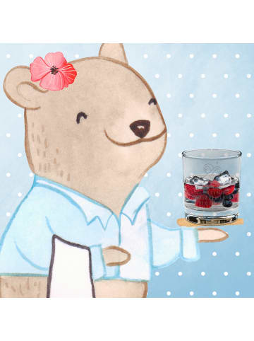 Mr. & Mrs. Panda Glas Pinguine Kuscheln mit Spruch in Transparent