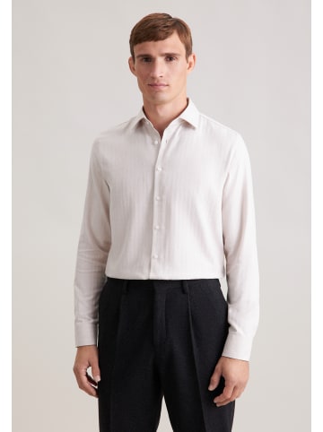 Seidensticker Flanellhemd Slim in Beige