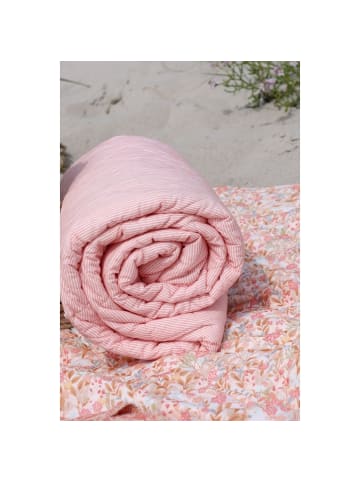 Chic Antique Chic Antique Aix Quilt – Maritime Steppdecke aus Baumwolle in rosa