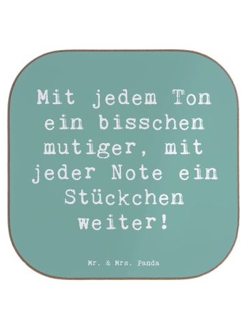 Mr. & Mrs. Panda Tassenuntersetzer Spruch Ein neues Musikinstrum... in Meeresbrise