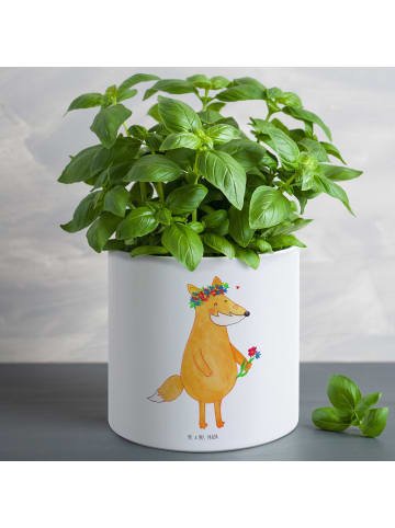 Mr. & Mrs. Panda Blumentopf Groß Fuchs Blumen ohne Spruch in Weiß