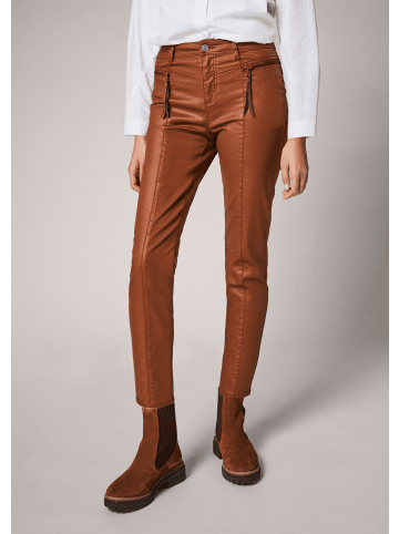 comma CI Denim Hose lang in Braun