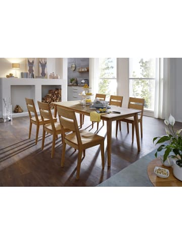 58 aufm Kessel TISCHGRUPPE Dahlia Esstisch mit 6 Stühlen Massivholz Wildeiche geölt