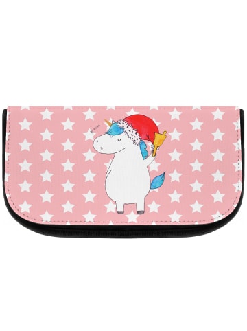 Mr. & Mrs. Panda Waschtasche Einhorn Weihnachtsmann ohne Spruch in Rot Pastell