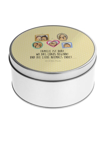Mr. & Mrs. Panda Aufbewahrungsbox Igel Familie mit Spruch in Gelb Pastell