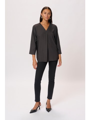 Kaffe Langarm-Bluse KAelsa Regular fit in Black Oyster