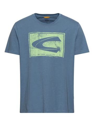 Camel Active Jersey T-Shirt aus zertifiziertem Organic Cotton in Denim Blau