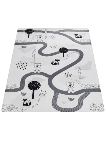 KADIMA DESIGN Kinderteppich waschmaschinenwaschbar Reise Kinderzimmer in Weiß
