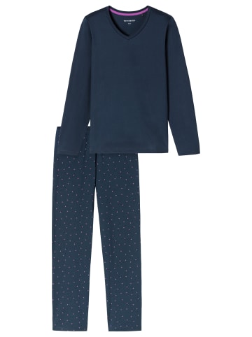 Schiesser Schlafanzug Casual Essentials in Deep blue