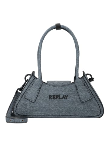 Replay Schultertasche 27.5 cm in blue denim