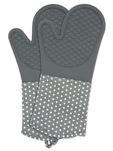 Wenko Silikon-Küchenhandschuhe, 2 Stück, Backzubehör in Grau, (B) 18,5 x (H) 37,5 cm