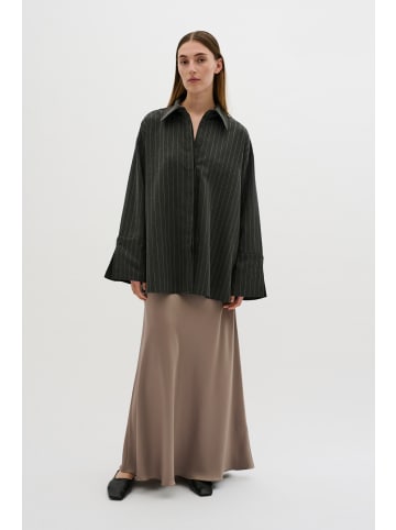 Karen By Simonsen Langarm - Hemd KBTonja in Gray Pinstripe