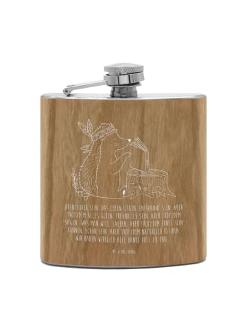 Mr. & Mrs. Panda feldflasche Igel Federschmuck mit Spruch in Braun