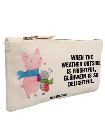 Mr. & Mrs. Panda Kulturtasche Glühschwein Smörle mit Spruch in Weiß