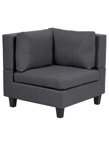 Beliani Sofaelement UNSTAD in Grau/Schwarz - (W) 76 x (H) 72 x (L) 76 cm