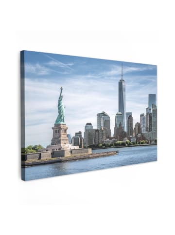 MuchoWow Fotoleinwand Blau