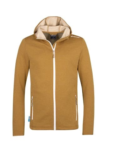 Westfjord Fleecejacke "Skardsvik" in Bronze/Weiß