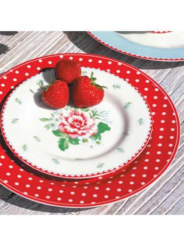 Greengate Teller DOTTY Rot mit weißen Punkten 20 cm