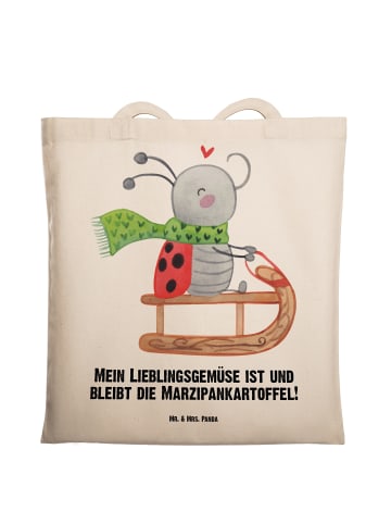 Mr. & Mrs. Panda Tragetasche Smörle Rodeln mit Spruch in Creme