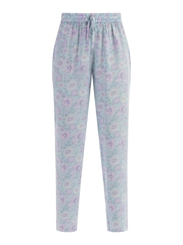Albee Women Stoffhose in Türkis Mehrfarbig