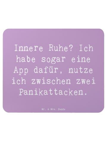 Mr. & Mrs. Panda Mouse Pad Spruch Innere Ruhe mit Spruch in Lavendeltraum