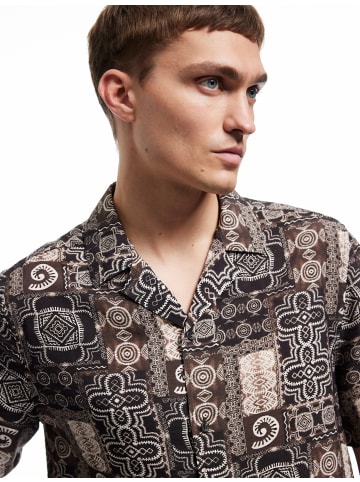 KOTON SHIRTS SS in Braun Gemustert