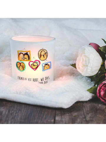 Mr. & Mrs. Panda Teelichthalter Igel Familie mit Spruch in Transparent