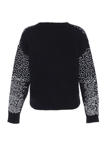 faina Damen Strickjacke Mit Pailletten in SCHWARZ