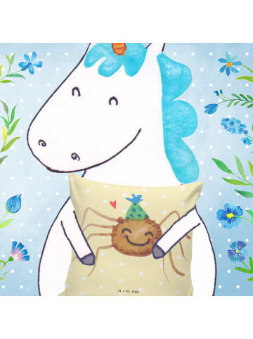 Mr. & Mrs. Panda Couchkissen Spinne Agathe Party ohne Spruch in Gelb Pastell