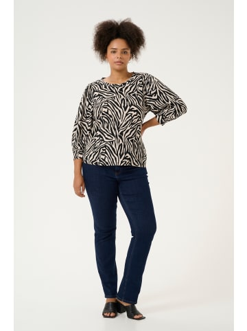 KAFFE curve T-shirt KCivena in Moonstruck/Black Graphic