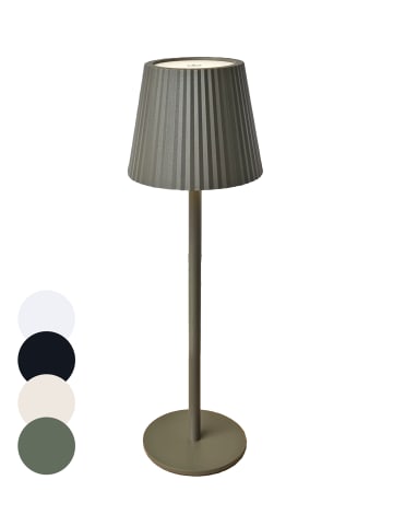 Coen Bakker LED Tischlampe dimmbar Touch Farbwechsler IP44 Innen & Außen 36,5x11cm in Taupe