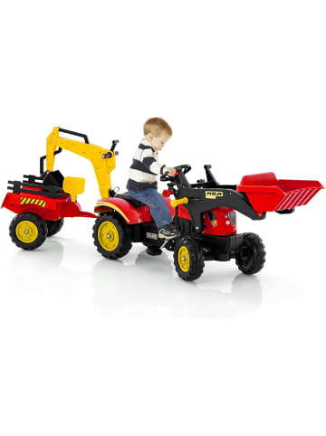 COSTWAY Trettraktor Kinder Elektroauto 3-6 Jahre in Rot